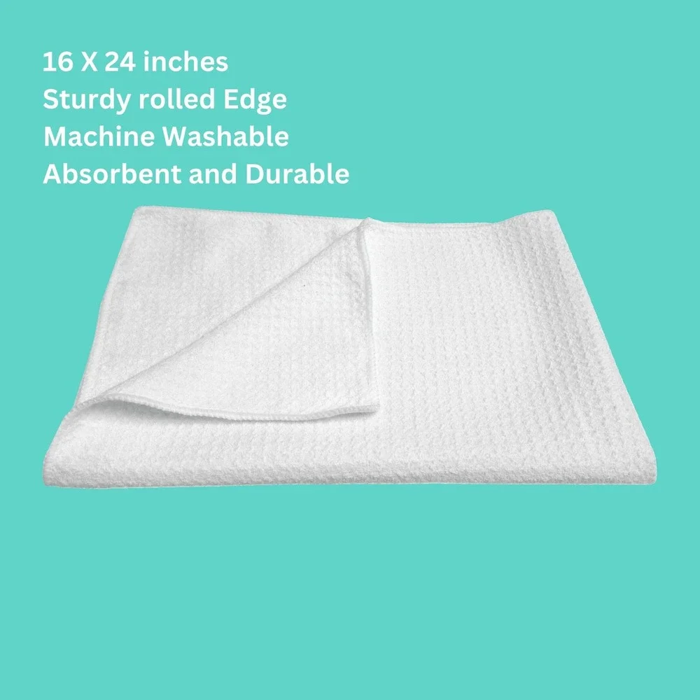 Stay In Your Lane Sassy Vintage Woman Waffle Weave Kitchen Towel White Humor